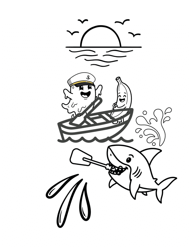 Shark Rescuing Oar
